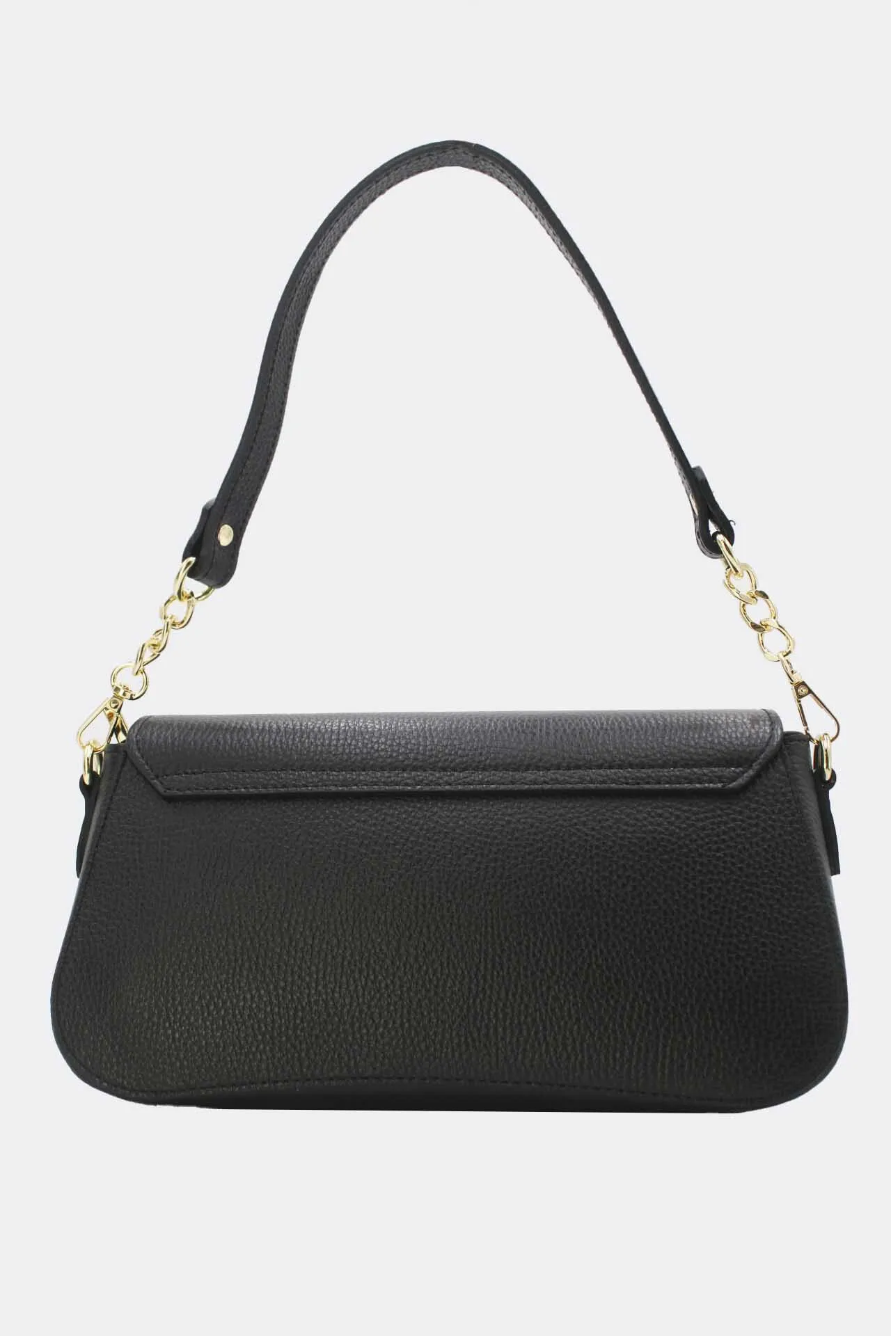 Baguette-Tasche aus genarbtem Rindsleder