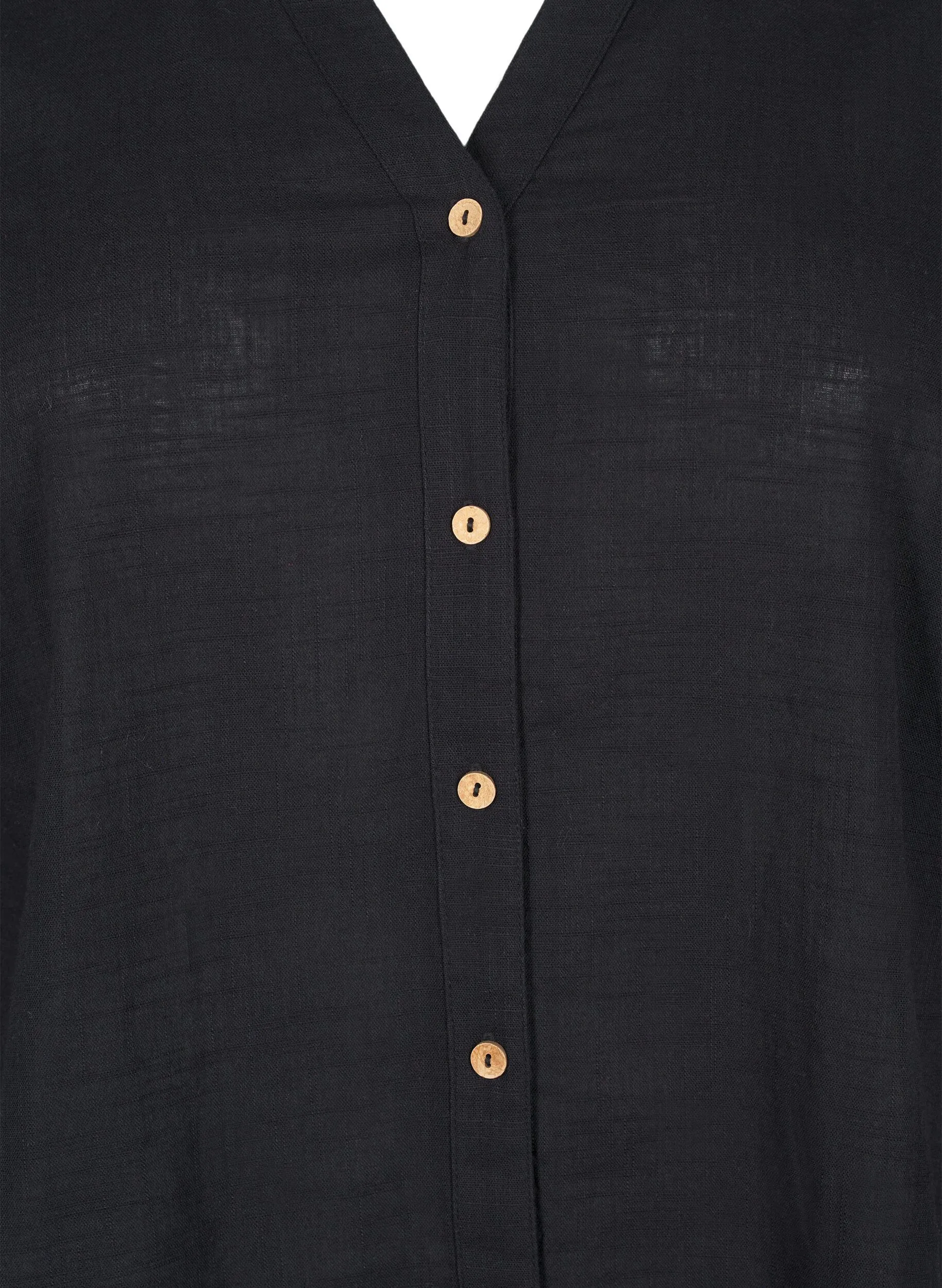 Baumwollbluse mit V-Ausschnitt