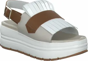 Damen-Sandalen aus Leder 183781906578 (Weiß/Bunt)