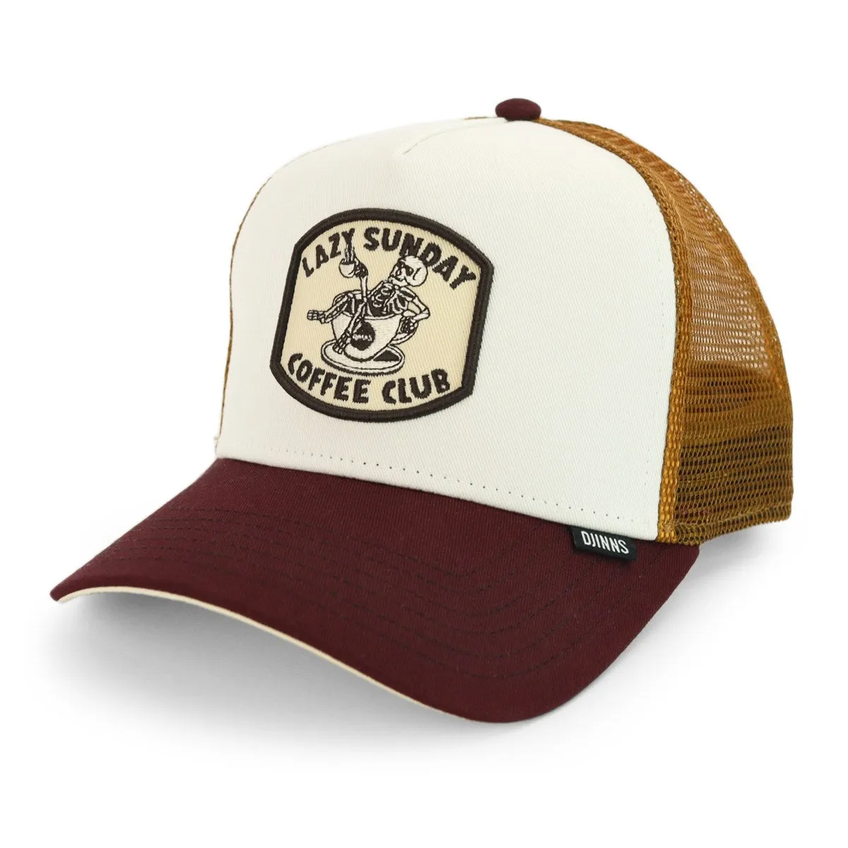 Djinns HFT Coffee Club Trucker Cap 1005184 - weiss-braun