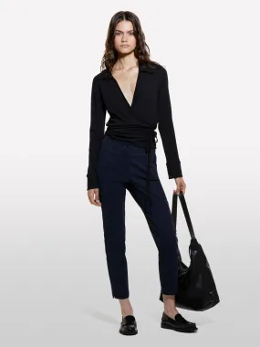 Dunkelblaue Chinohose slim fit, Dunkelblau 