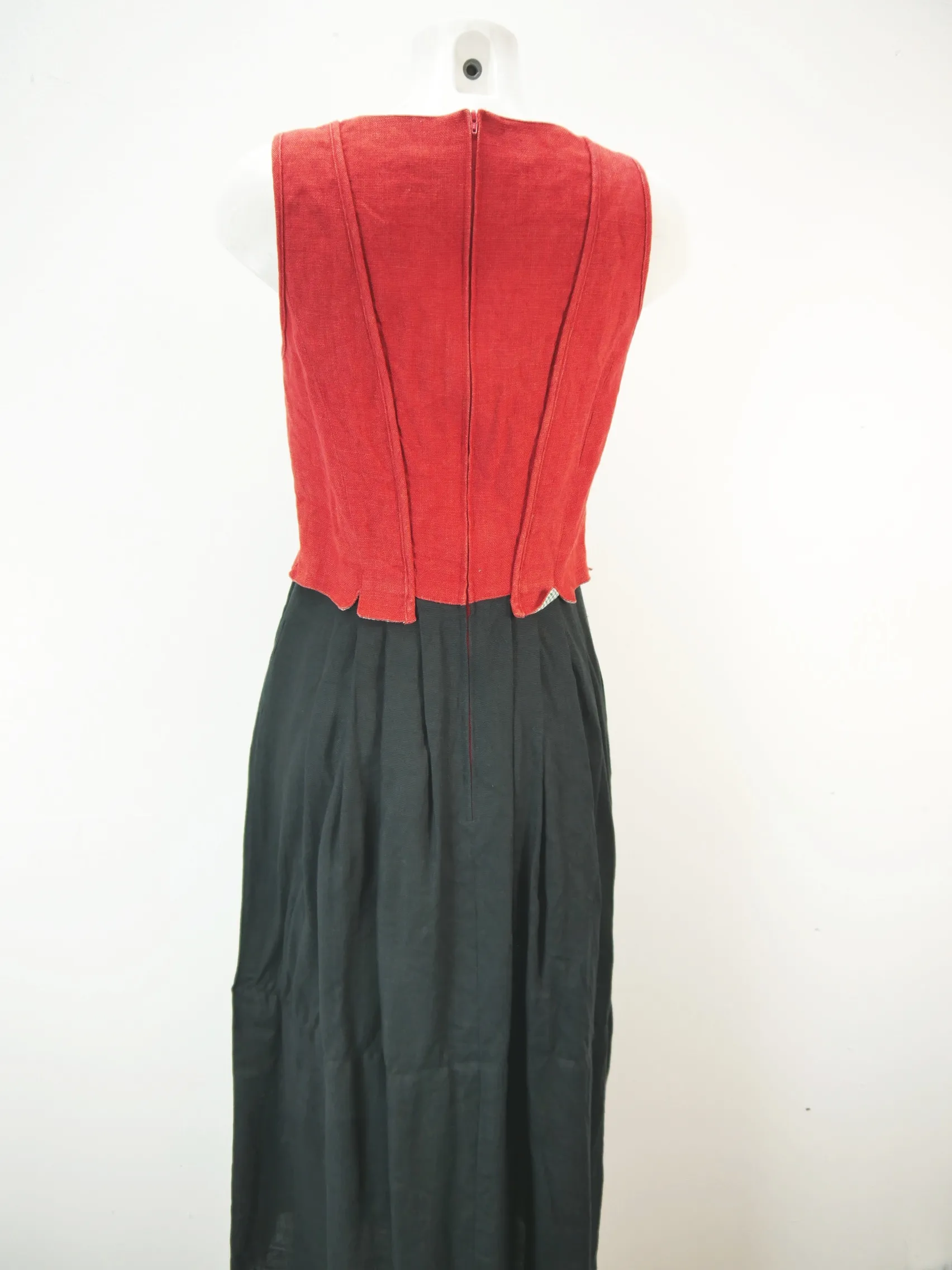 Gössl rot schwarz mit Weste großartiges süßes Landhaus Kleid Trachtenkleid Gr.38