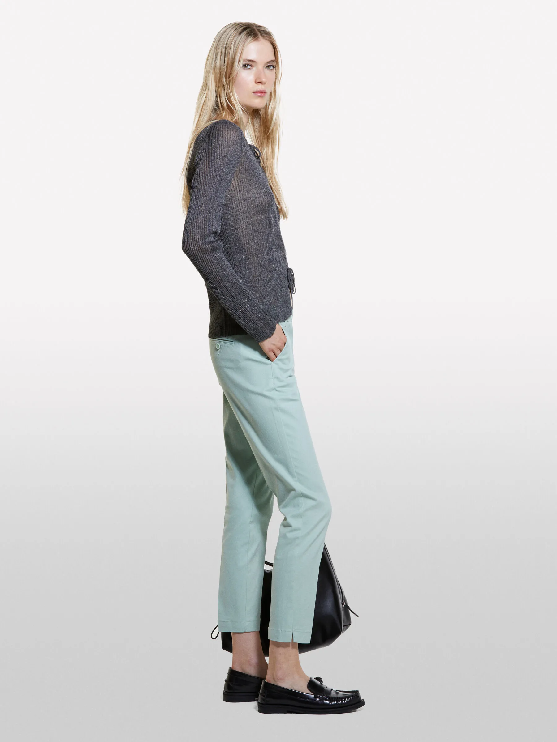 Hellgrüne Chinohose slim fit, Hellgrün 