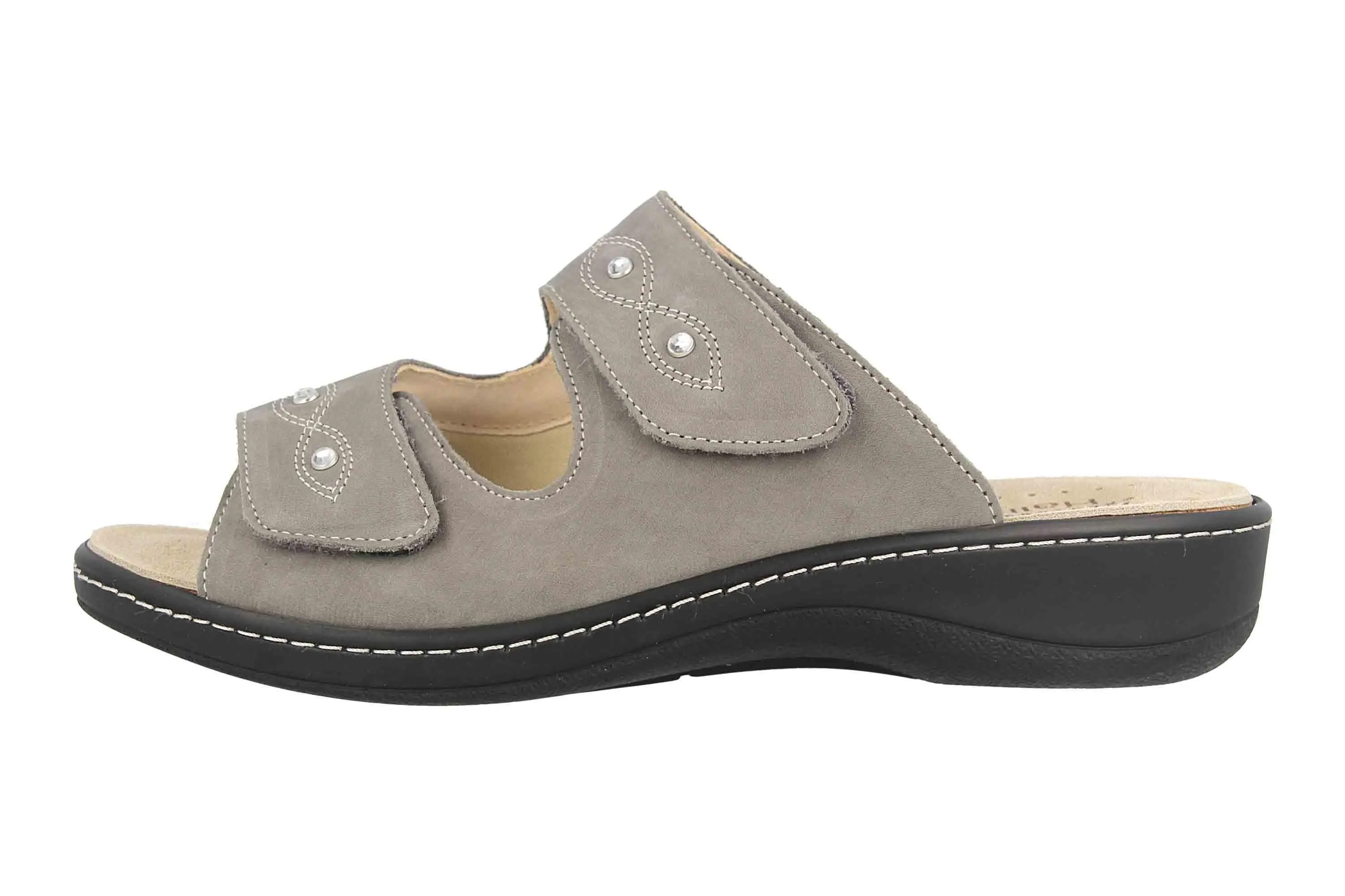 Hickersberger Milano Hallux Pantoletten in Übergrößen Grau 6175-6200 große Damenschuhe