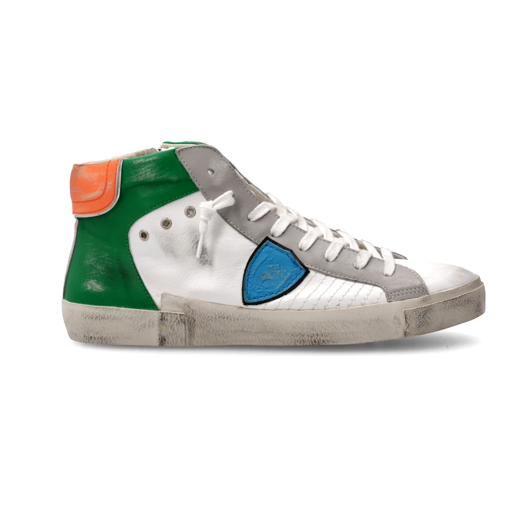 High-Top Sneakers Weiß Grün
