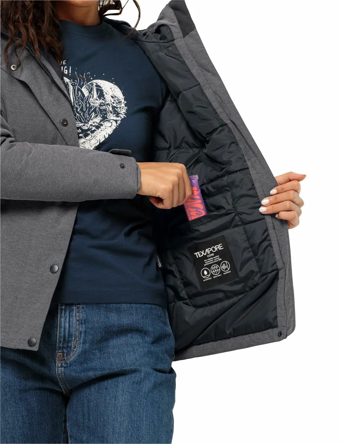 Jack Wolfskin SNOWY PARK JKT W schwarz