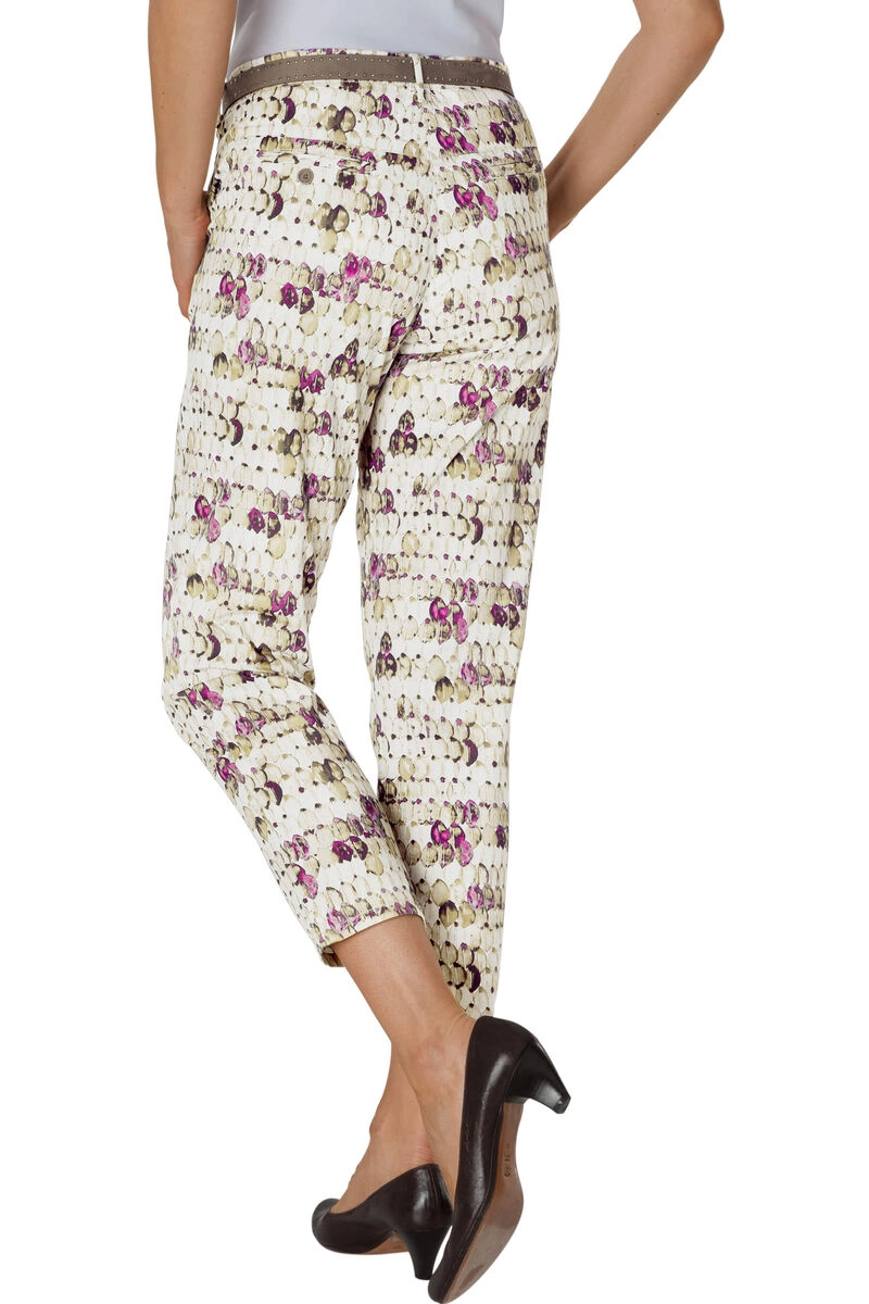 RAPHAELA BY BRAX 7/8 Chinohose Pary lavendel gepunktet Slim Fit in Baumwoll-Stretch-Qualität