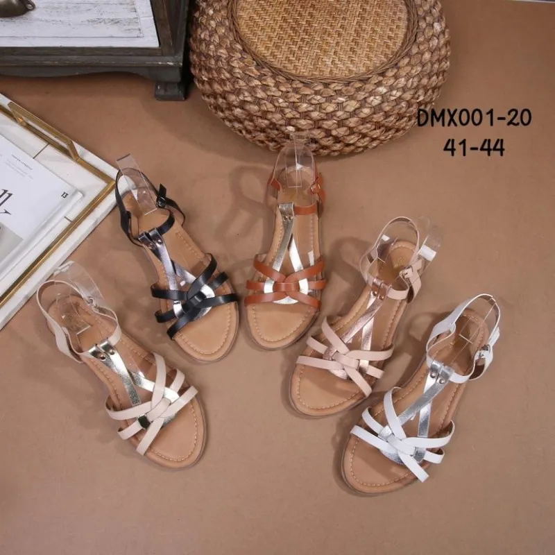 Sandalen mit geknoteten Riemen in Tropfenform und Knöchelschnalle