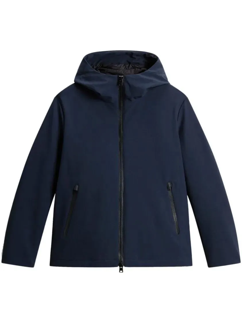   Woolrich  Navy Blue Quilted Down-Feather Jacket Blue  Daunenjacken 