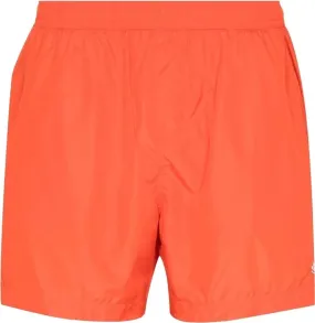   Zegna  Embroidered Logo Swim Shorts orange